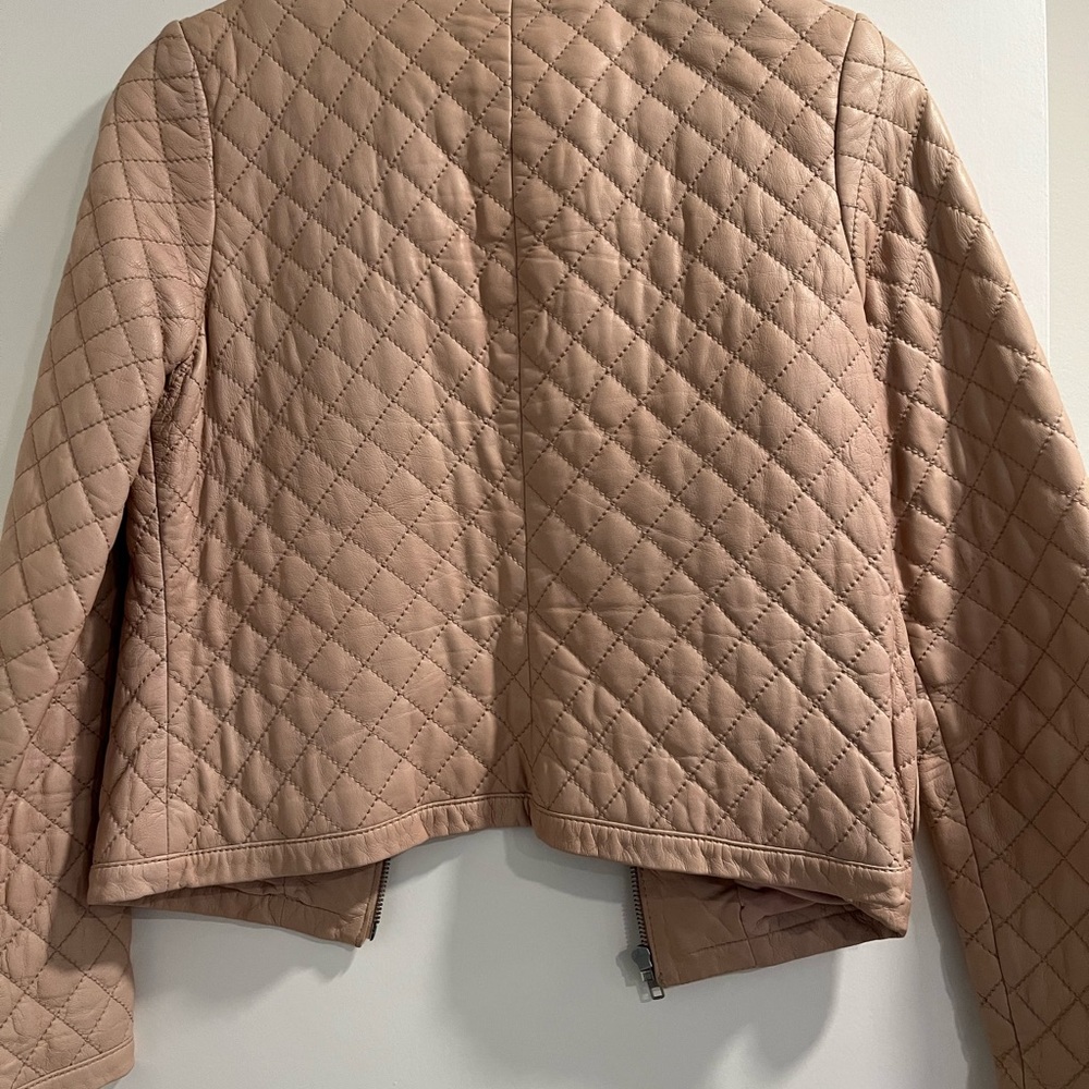 Hinge Quilted Leather Bomber Jacket - Picture 4 of 4